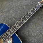 Custom GB-Viper Blue Dove Acoustic Guitar 41 Inches D Body Abalone Inlay Binding
