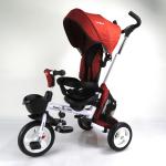 Boys Triple Wheel Bicycles Red With Steel Handlebar And Frame Baby Carriage