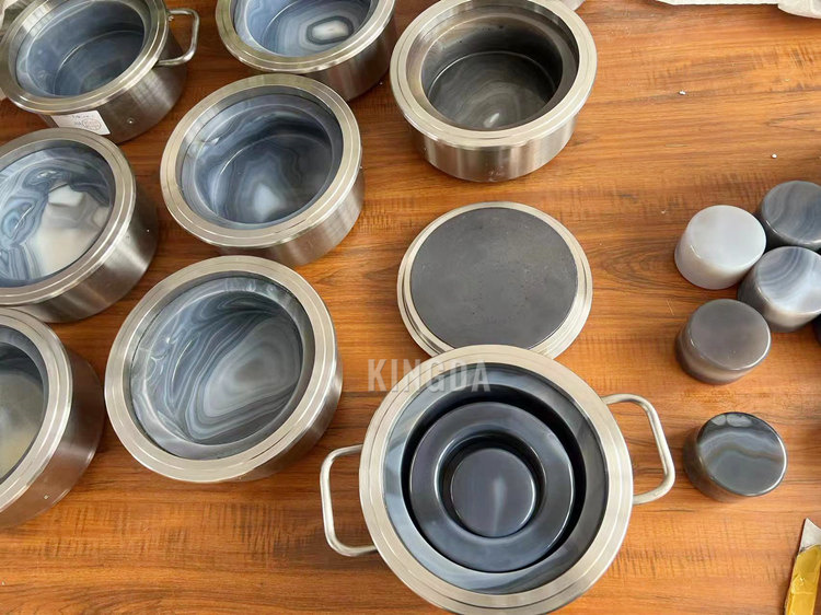 100ml brazil agate grinding jar with agate grinding mortars used for Fritsch pulverisette