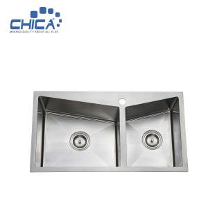 Wholesale Double Bowl Handmade House Kitchen Sink Stainless Steel Kitchen Sinks With Faucet from china suppliers