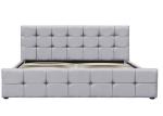 Bedroom Platform Wood Upholstered Queen Bed Frame With Button
