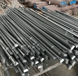 Hex19 / Hex22 / Hex25 * 108mm / 159mm shank Integral Chisel Bit Drill Rods for Mining and Tunneling