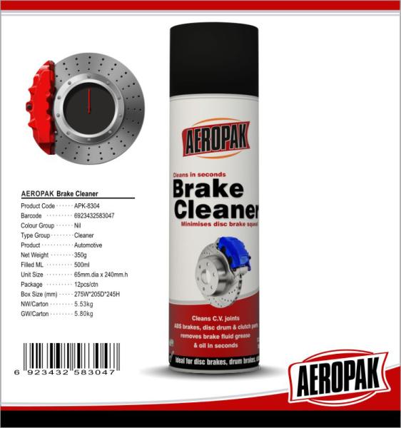 450ml Safety Professional Car Cleaning Products , Car Brake Cleaner For ABS