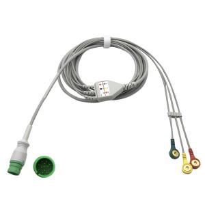 Wholesale Round 13 Pin Connector 3.6m 3 Lead ECG Cable For Mediana D500 from china suppliers