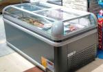 Large Window Commercial Island Freezer R290 Static Cooling Horizontal