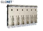 Low Emission 6 Ports SFP Cage Connector Elastomeric Gasket Press Fit Mounting