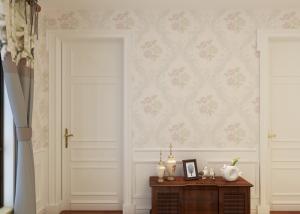 Wholesale Beige Floral Pattern Non Woven Wallcovering , Interior Decorating Wallpaper SGS CSA from china suppliers