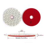 Thickness 3mm Dry 3 Step Vitrified Diamond Polishing Pads 100mm