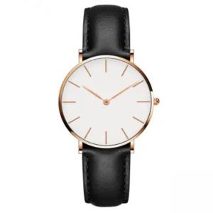 China Stylish Black Leather Wrist Watch ODM Leather Men'S Wrist Watch ISO Certificate on sale