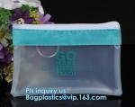 Bikini Plastic Packaging Clear PVC Swimwear Wet Packaging Bag With Zipper, stand