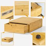 Newest bamboo tea bag box coffee storage tin box