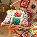 100% Cotton HandMade Crochet Cushion Cover Pillow Cover 25* 45cm Hand Crochet
