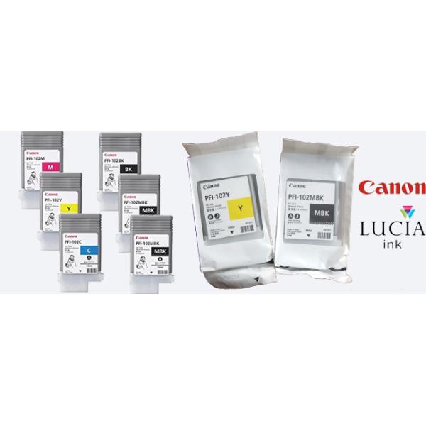 Original Genuine Canon PFI-102 Wide Format Inks Tank Lucia Inks for Canon iPF500 iPF600 iPF750