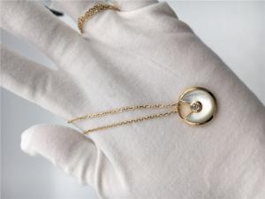 Wholesale Small Model Amulette Necklace 18K Yellow Gold With White Mother Of Pearl from china suppliers