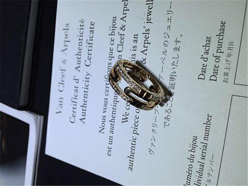 Luxury jewe factory parentesi series ring 18k white gold yellow gold rose gold diamond ring