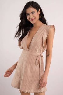 Boho Sexy Short Wrap Women Dress Beach
