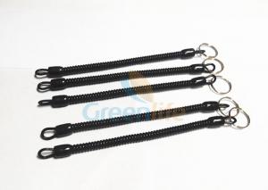 Wholesale Elastic Solid Black Fishing Pliers Lanyard 160MM Length Safety Leash Light Weight from china suppliers