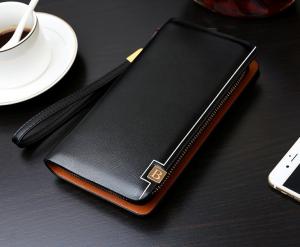 Wholesale Men Korean version of crusty polished vertical section clutch wallet zipper Commerce from china suppliers