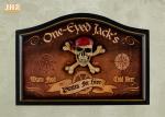 Personalized Wall Decor 3D Resin Pirate Antique Wooden Wall Plaque Decorative