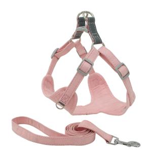 Wholesale Suede Fabric Reflective Chest Dog Collar Leash Harness Set Easy Walk Dog Harness from china suppliers