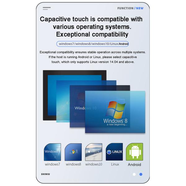 IP65 Matel Case Industrial Touchscreen Pc Embedded Fanless 12-36V DC HMI Capacitive