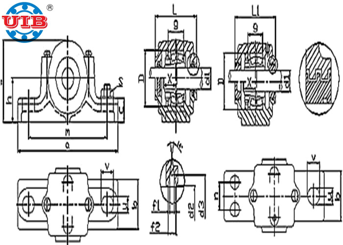 Cast Steel Material Plummer Block Bearing With SN518 Heavy Duty Housing