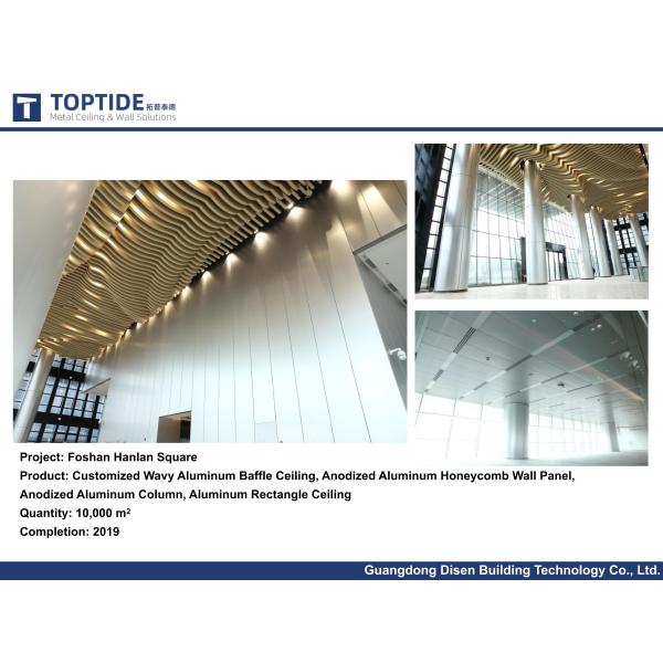 CTC Expanded Metallic Wire Mesh Ceiling Translucent Aluminium / Steel Ceiling Wall Column Wrapping Products