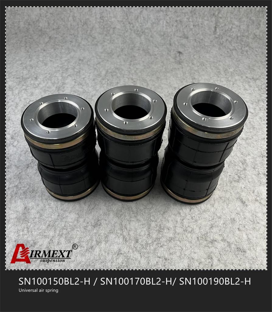 SN100150BL2-H Black Air Suspension Spring Double Convoluted Airbag Shock Absorber
