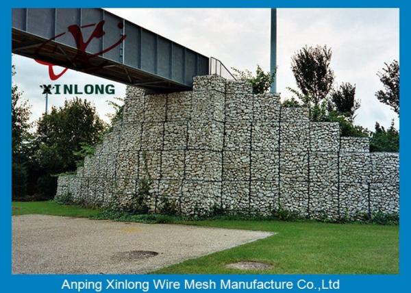 Construction Gabion Basket Wall Gabion Rock Wall Cages With ISO90000 / 2008