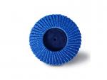 4.5" 200 Grit Mini Flap Disc For Sanding Wood Zirconia Oxide Type R Blue Color