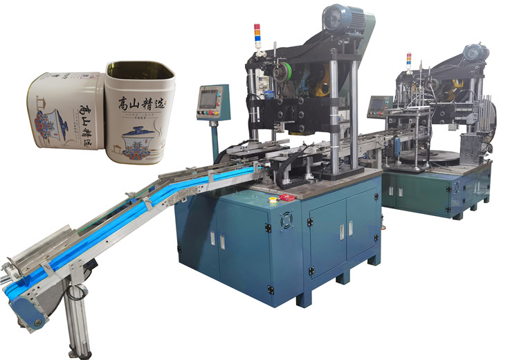 Automatic Tin Box Making Machine 50cpm CE Certificate For Decorated Tin Box