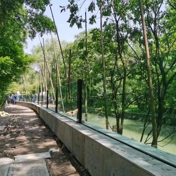Transparent Landscape Glass Flood Control System , Flood Control Barrier