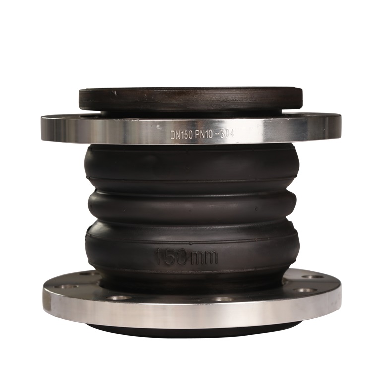 Double Sphere Flexible Joint with SS304 Flange and Max 1000℃ Temperature Rating for Absorbing Lateral, Axial, and Angular Displacement