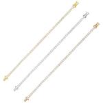 Hot Item 925 Sterling Silver Plating Gold 3mm Cubic Zirconia Tennis Bracelet For