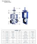 Double Acting Slurry Gate Valve for Ductile Iron Construction