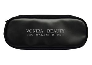 Wholesale Professional Double Zippers Makeup Brush Bag Large Capacity Black Cosmetics Holder from china suppliers