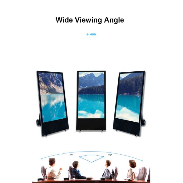 Portable 43-Inch High Brightness IP65 Waterproof LCD Display Battery Operated Digital Poster for Outdoor Advertising