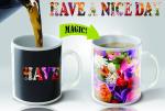 Funny Color Changing Coffee Mug For Promotion , personalised heat sensitive