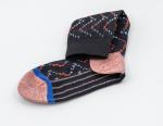 Elastane Biue And Red Mens Nylon Dress Socks With Fiber Cashmere Surface