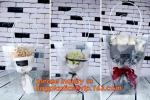 PP plastic flower carry bags with hanging for potted plant bags,quality