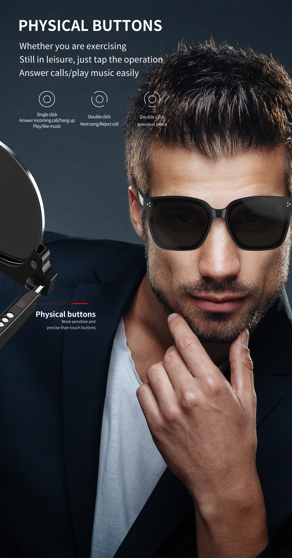 New Foreign Trade Products 2021 New F1 Smart Eyewear Incoming Call And Music Playback Blu-Ray Eye Protection Smart Eyewe