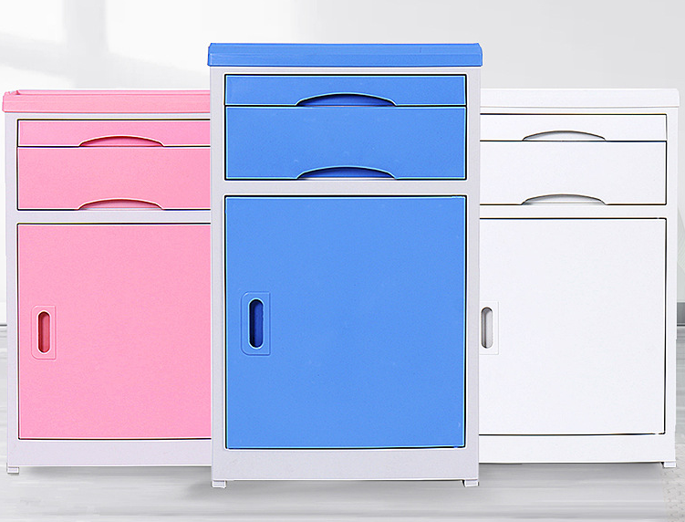 Medical ABS Thickened Plastic Hospital Bedside Cabinet in Customized Color for General