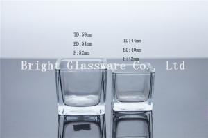 Wholesale best sale clear square glass candle holder, candle jar cheap from china suppliers