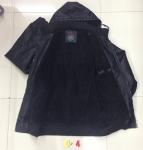 04 Men's black pu jacket coat stock