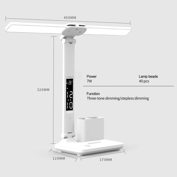 6500k 3200mah 7W Calendar LED Desk Lamp With Pen Stand