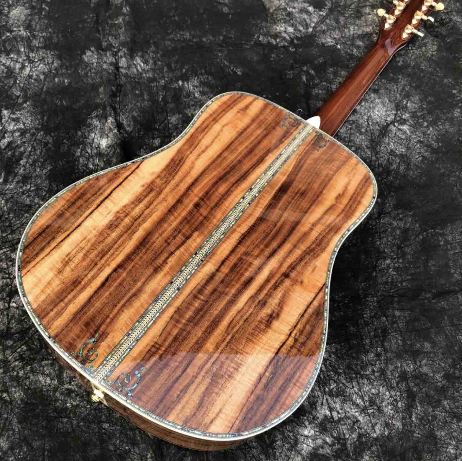 41 Inches 45D Model Real Abalone Koa Wood Electric Acoustic Guitar