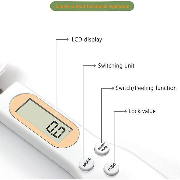 Battery Powered ABS Plastic 500g Digital Spoon Scale Kitchen Weight Measuring Device ' Choice 0.1g Division