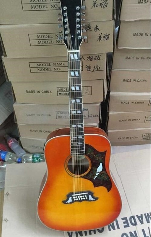 2018 New 12 strings Chibson Dovo acoustic guitar 12-string GB dovo electric acoustic guitar 12 strings dovo acoustic