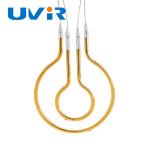 Gold Reflector Circular Infrared Lamps Quartz Tube Shortwave