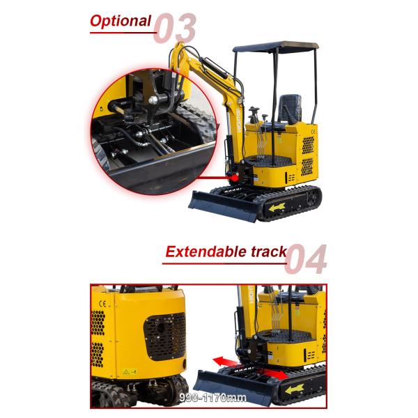 1500kg Small Crawler Excavator Full Hydraulic Pilot Compact Digging Machine